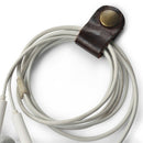 2Pcs Handy Leather Headphone Earphone Cable Tie Cord Wrap Organizer Winder