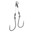 4x Jigging Assist Fishing Hooks High-carbon Steel Barbed Hooks w/ Solid Ring