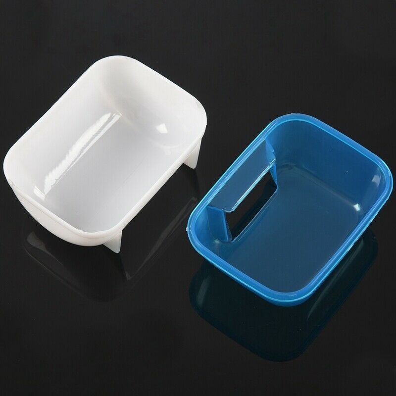 Pet Hamster Bathroom Bath Sand Room Sauna Toilet Blue White 10x7x7cm