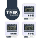 Digital Countdown Timer 4 Channel Count Up Down Kitchen Cooking Timer Clock H6R8