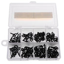 80pcs/set Fishing Rod High-carbon Steel Guide Tip Top Rings Pole Repair Kit
