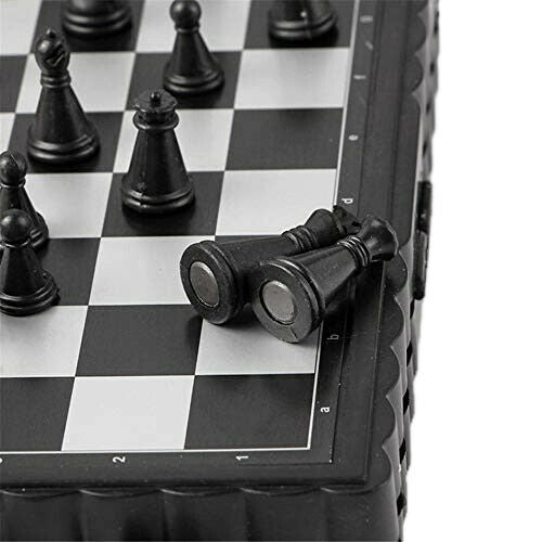 5x5 Inch Chess Portable Plastic Folding Board With Magnetic Chess Game Mini O2R6