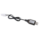 9.6V USB to L6.2-2P Plug NI-MH/NI-Cd Battery Charging Cable For RC Drone Toys