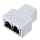 RJ45 Splitter Adapter 1 to 2 Ethernet Socket For PCB Board Welding(White)