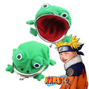 Portable Cartoon Frog Mini Coin Purse Fleece Key Holder Kids Wallet Green