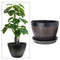 Retro Barrel Planter Indoor Outdoor Flower Pot Plant Pot for Home Office Cafe