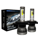 2Pcs H4/Hb2/9003 Mini1 Led Headlight 36W 6000Lm Cob Bulbs Kit Hi/Low Beam 6