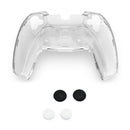 Hard Clear PC Case for DualSense Controller Cover Shell with Thumb Grips