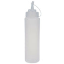 White plastic bottle dispenser Compression Sauce - 24 oz Z3C9