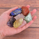 1 set Natural crystal stone seven chakras Black cloth bag large grain unpolS Ew
