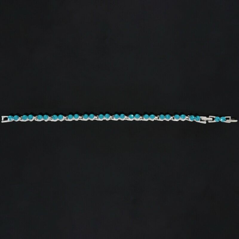 "Ballad for Adeline"aquamarine Tennis Bracelet Made With Women Fashion Jewe H6K9