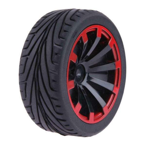 4pcs Flat Running Tyre Rubber Wheel RC Car Part Fit for 1/10 HSP HPI Redcat #gib