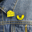 2pcs/set macaroni & cheese block pin Best friends pins Cute enamel pin Brooch ME