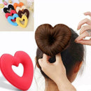Elegant Women Girls Cute Heart Shape Sponge Hair Ring Hair Styling Tool