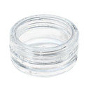 10 x Plastic Round Clear Empty Nail Art Storage Box Jar Case Container V5J7