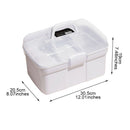 Makeup Organizer Nail Art Storage Box Handheld Desktop With Handle Double Layer