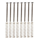 Set of 16 Double Coil Guitar Pickup Mounting Springs Screws for Electric Guitar