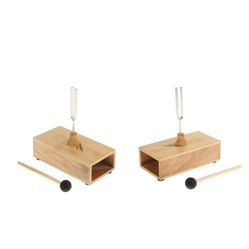 2pcs 440HZ Tuning Fork W/ W/ Hammer Percussion Instrument Acoustic Part