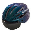 Cycling Helmet Women Men Adjustable Ultralight Bicycle Helmet Goggle Blue EPS+PC