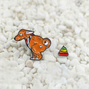 2pcs Colorful Cartoon Dog Pin Brooches Enamel Badges Kids Jewelry (Yellow) A