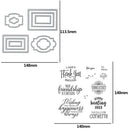 Greetings Cutting Die Stencils Seal Stamp Set for DIY Scrapbook Embossing A