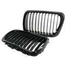 1 Pair Front Kidney Grille Grill For BMW E36 3 Series 4dr Sedan Glossy Black