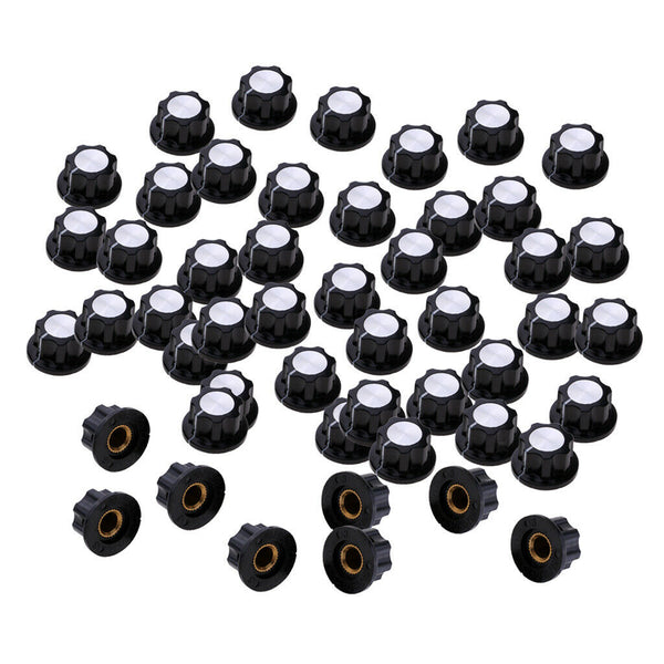 50 Pieces Potentiometer Top Rotary Contol Knobs Caps