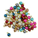 100Pcs Colors Flower Glass Pearls Charm Beads Pendant fit Necklace Bracelet