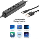 USB 2.0 Male to Female HUB Splitter 480Mbps 3 USB 2.0 Adapter with Type-C Cable