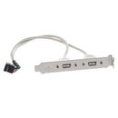 2-Port USB Rear Panel Bracket Host Adapter
