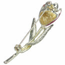 Rhinestone Tulip Brooch Dripping Flower Brooch Accessories(Red) A9X7