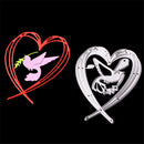 Love Heart Dove Metal Cutting Dies Stencil for Scrapbooking Album Cards Decor  L