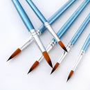 12pcs Pro Art Paint Brush Nylon Brushes Fine Pointed For Watercolor Acrylic Oil