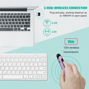 PR-A19 Wireless Optical Pen Mouse 2.4GHz USB Bluetooth Air Mouse (Purple)