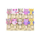 10 Mini Pegs Owl Wooden Craft Pegs Card Holder Photo Hanger Clothes Clip 2017