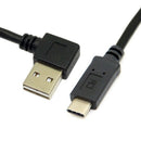 Reversible USB-C USB 3.1 Type C to USB 2.0 90 Degree Left & Right Angled Da
