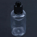 10 Pcs 50ML Empty Dropper Bottles Liquid Needle Tip Cap PET Black I7P2