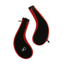 Neoprene Long Sleeve Zipper Golf Club Iron Putter Head Cover Black+Red