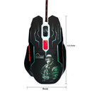 1X(Dtime Silent Click Usb Wired Gaming Mouse 6 Buttons 3200Dpi Mute Optical