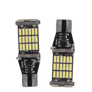 2 x T15 W16W 45 SMD 4014 Error Free LED Car Reverse Back 6000K White Bulbs Set