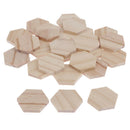 Unfinished Wood Hexagon Cutout Tile Pieces for DIY Crafts (25Pcs) Blank Wooden