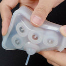 2pcs Sphere Ball Silicone Bead Molds with Holes Round Epoxy for Jewelry,Pol