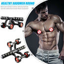 No Noise Fitness Equipment Exercise Four-wheel Abdominal Power Wheel w/Mat