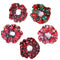 5 Pieces Christmas Scrunchies Elastic Bobbles Hair Bands Scrunchy Hair Ropes