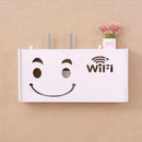 Wireless Wifi Router Storage Box Wood-Plastic Shelf Wall Hangings Bracket C E5J7