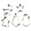 5Pcs/set Christmas Cookie Cutter Stainless Steel Cut Candy Mold Cooking Tool Ew