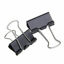 48 pcs 25mm Black Metal Binder Clips File Paper Clip Document Office Suppli X6W4