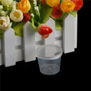 100Pcs Small Plastic Disposable Sauce Cups Food Storage Clear Package Box&Lid ME