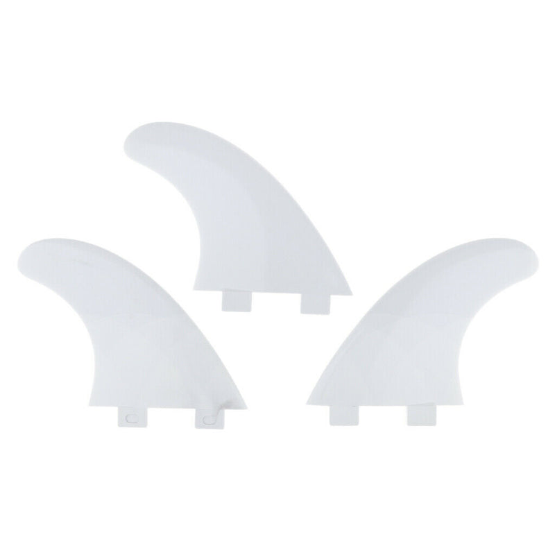 3pcs/Set Longboard Surfboard Surfing Fins Thruster for FCS/Future Base White