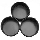 3 Set Non-stick Stainless Steel Cake Pan Bakeware Mould Removable Bottom Round